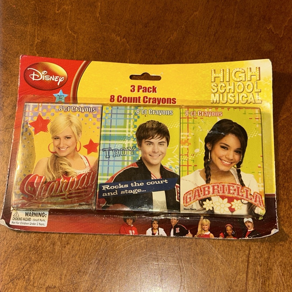 Disney‎ High School Musical Crayons 3 Pack Sharpai Troy Gabriella C3